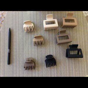 New Matte Hair Clips for Women, Small Rectangle Claw Clips for Thin Hair